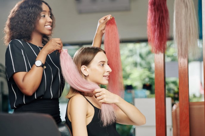 hair extensions with colored tips